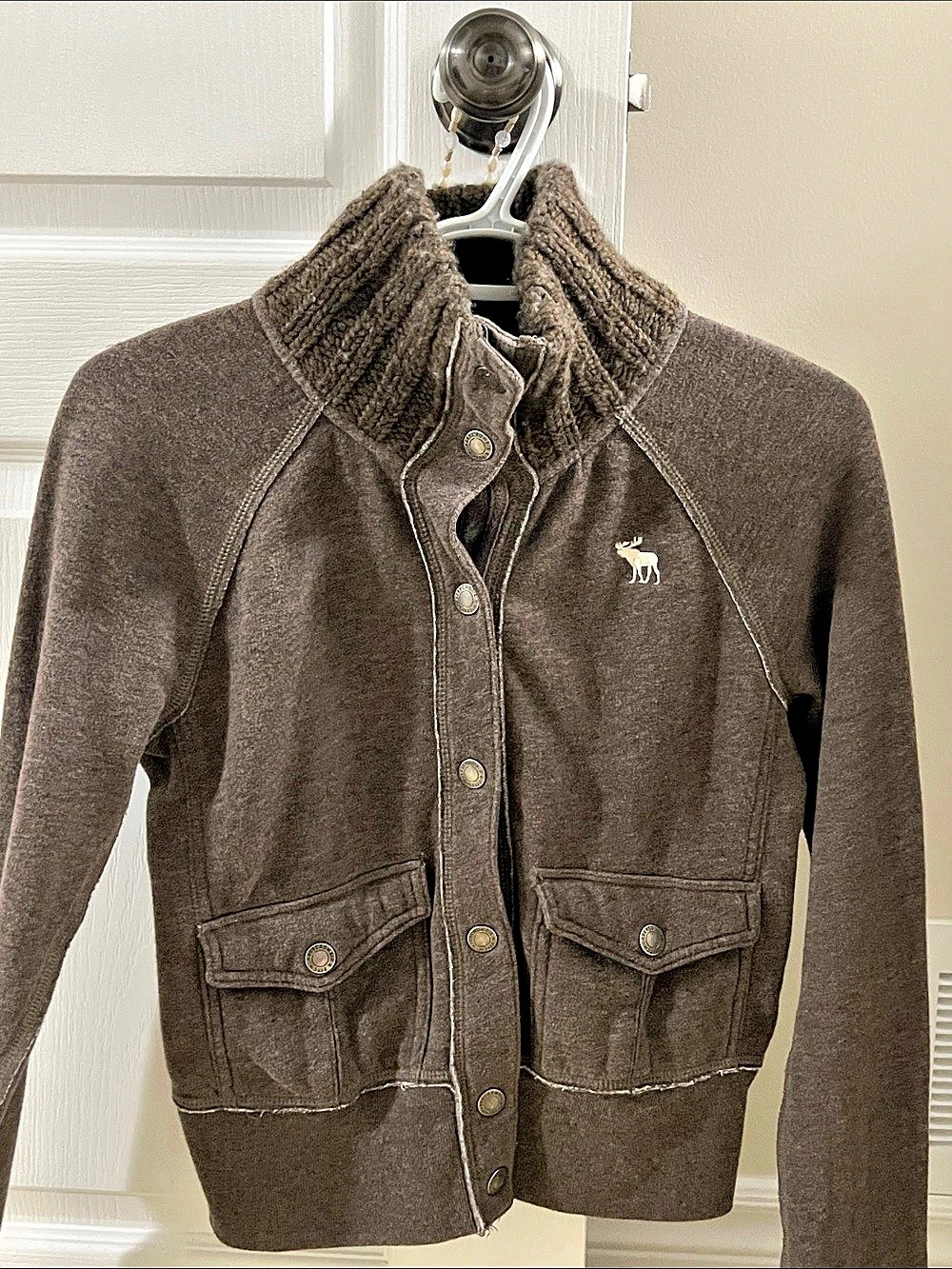 Abercrombie & Fitch Utility Jacket Brown Size Small Like New
